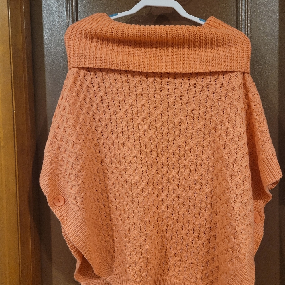 Moon Collection Orange Chunky Knit Shrug